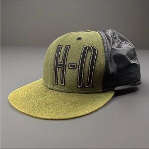 Claspback New Era Olive Green and Black Harley Davidson Hat One Size Fit All